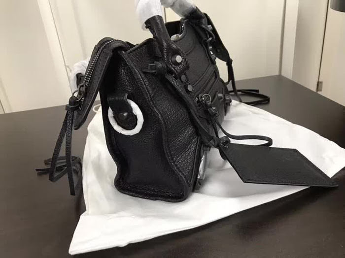 BALENCIAG巴黎世家 原單品質 經典機車 山羊皮黑釘款 手提肩背斜挎包  BL1412